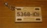 Mini car license plate key ring
